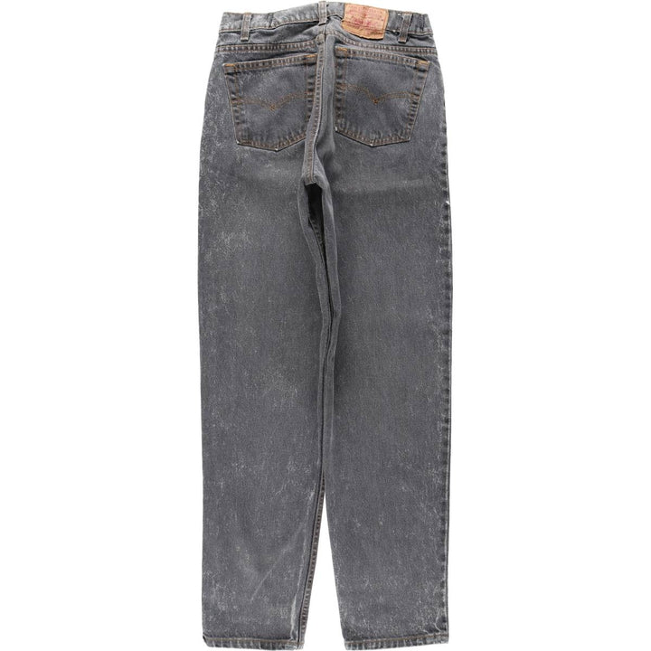 1990'S Levi's 550-0253 Black Denim Tapered Jeans, Made in USA, Men's Size W29 (approx.), Vintage cotton black type Vintage Second Hand