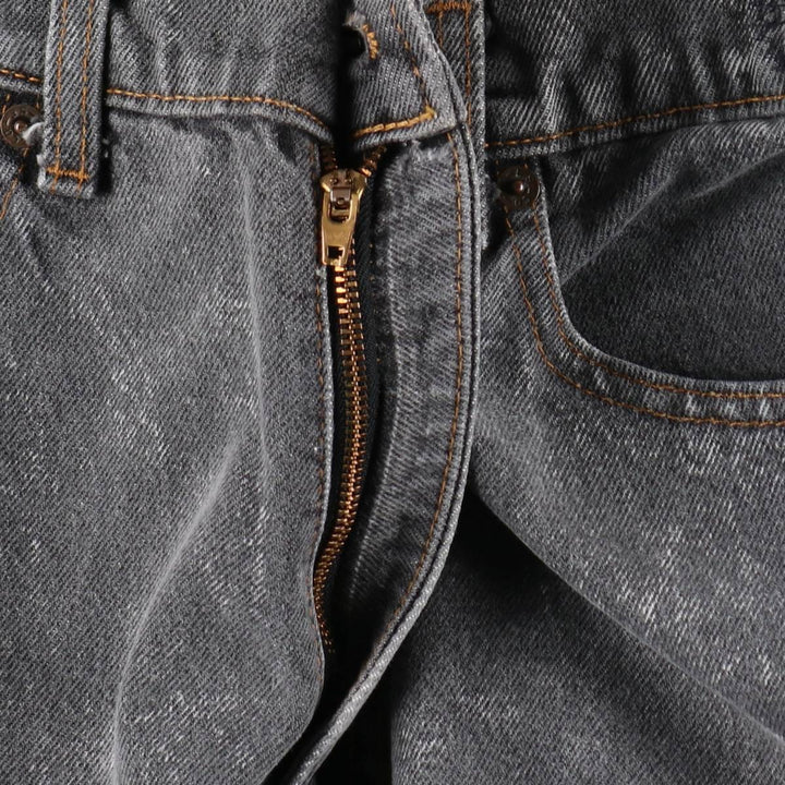 1990'S Levi's 550-0253 Black Denim Tapered Jeans, Made in USA, Men's Size W29 (approx.), Vintage cotton black type Vintage Second Hand