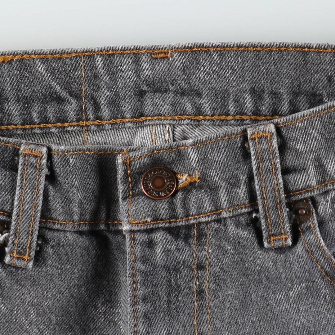 1990'S Levi's 550-0253 Black Denim Tapered Jeans, Made in USA, Men's Size W29 (approx.), Vintage cotton black type Vintage Second Hand
