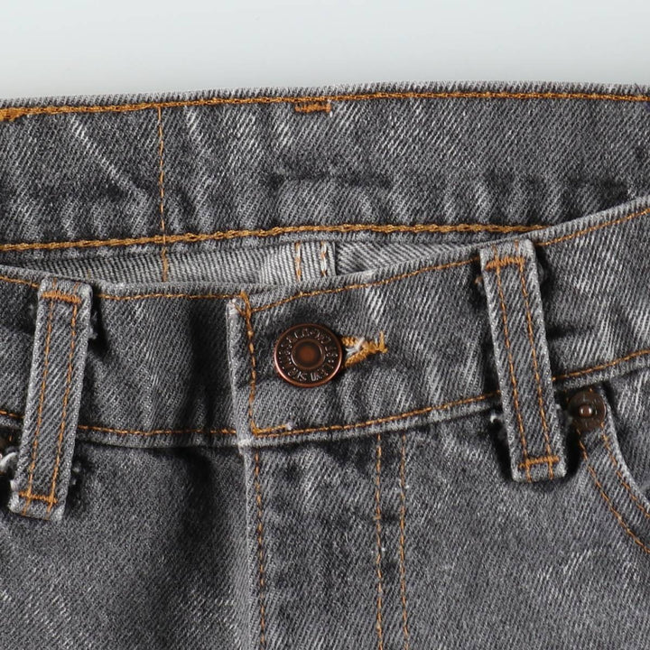 1990'S Levi's 550-0253 Black Denim Tapered Jeans, Made in USA, Men's Size W29 (approx.), Vintage cotton black type Vintage Second Hand