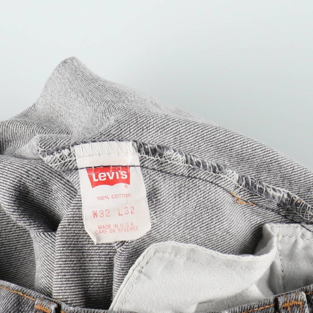 1990'S Levi's 550-0253 Black Denim Tapered Jeans, Made in USA, Men's Size W29 (approx.), Vintage cotton black type Vintage Second Hand