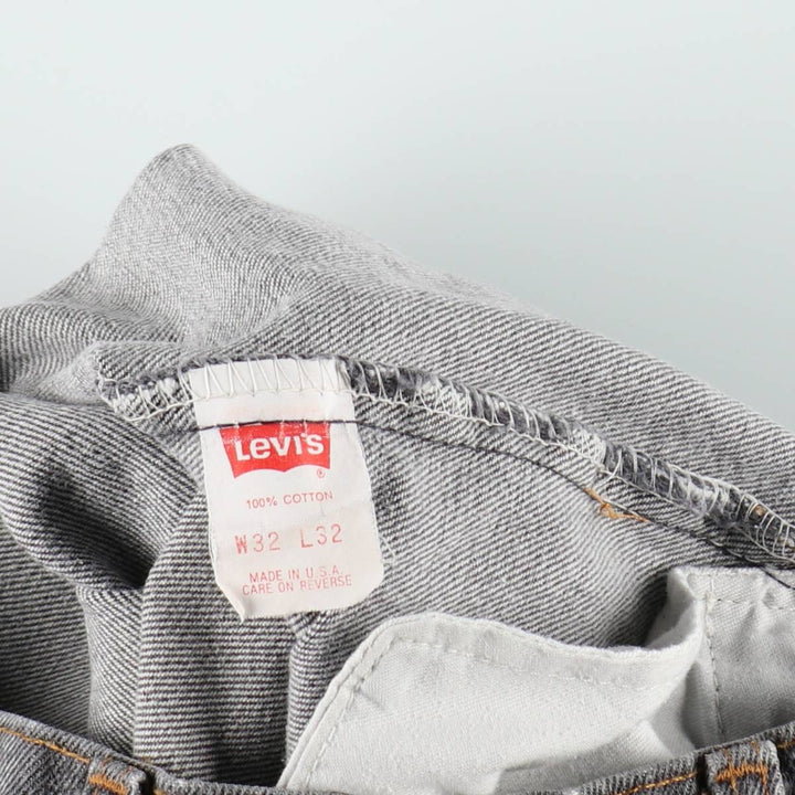 1990'S Levi's 550-0253 Black Denim Tapered Jeans, Made in USA, Men's Size W29 (approx.), Vintage cotton black type Vintage Second Hand