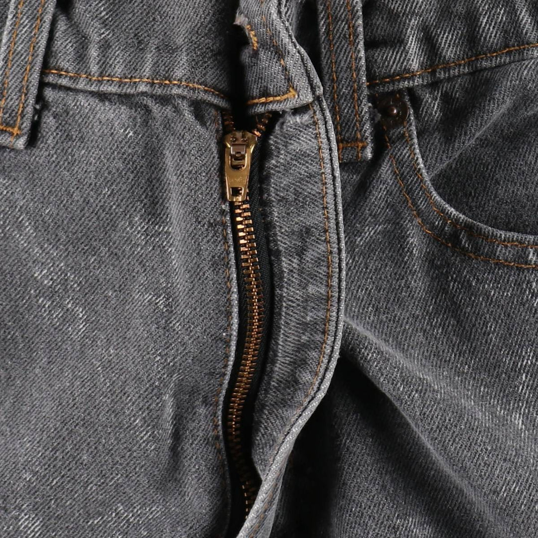 1990'S Levi's 550-0253 Black Denim Tapered Jeans, Made in USA, Men's Size W29 (approx.), Vintage cotton black type Vintage Second Hand