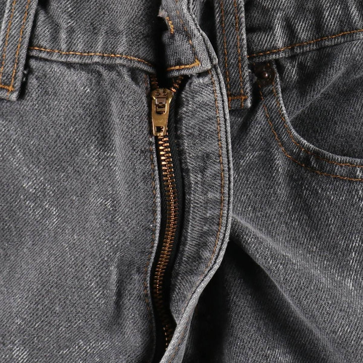 1990'S Levi's 550-0253 Black Denim Tapered Jeans, Made in USA, Men's Size W29 (approx.), Vintage cotton black type Vintage Second Hand