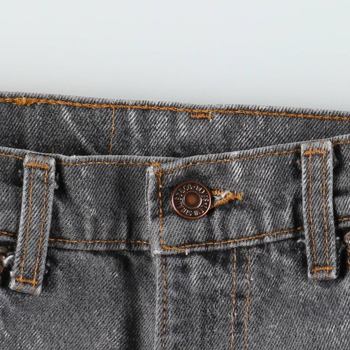 1990'S Levi's 550-0253 Black Denim Tapered Jeans, Made in USA, Men's Size W29 (approx.), Vintage cotton black type Vintage Second Hand