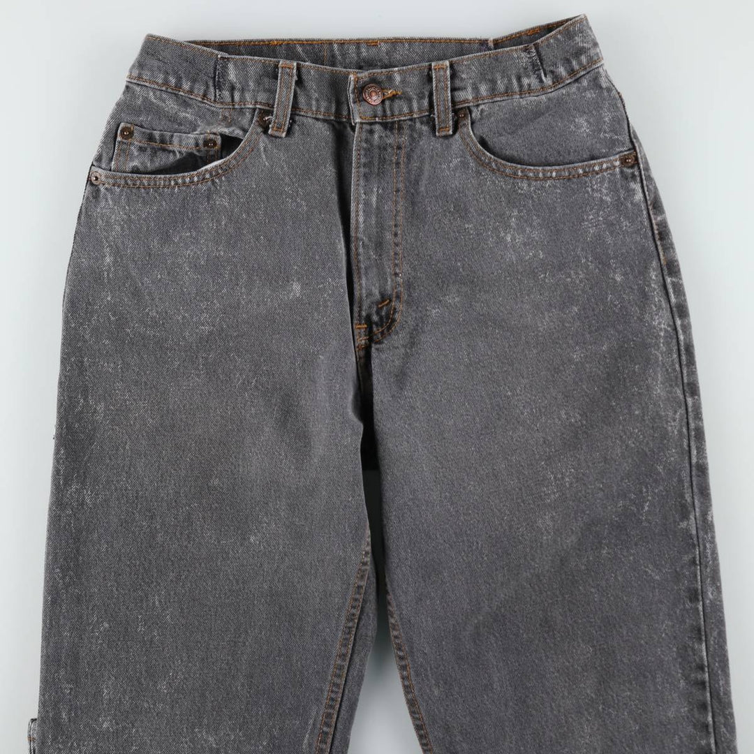 1990'S Levi's 550-0253 Black Denim Tapered Jeans, Made in USA, Men's Size W29 (approx.), Vintage cotton black type Vintage Second Hand