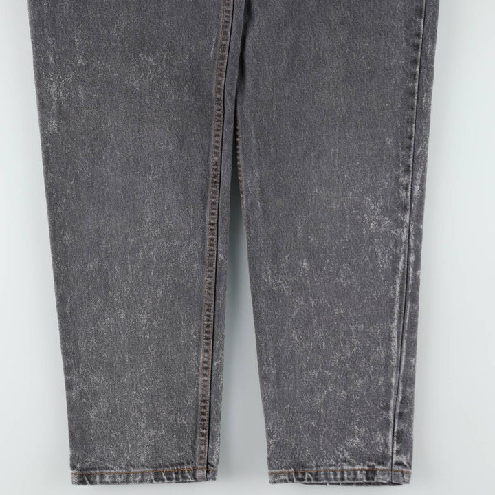 1990'S Levi's 550-0253 Black Denim Tapered Jeans, Made in USA, Men's Size W29 (approx.), Vintage cotton black type Vintage Second Hand