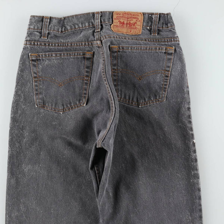 1990'S Levi's 550-0253 Black Denim Tapered Jeans, Made in USA, Men's Size W29 (approx.), Vintage cotton black type Vintage Second Hand