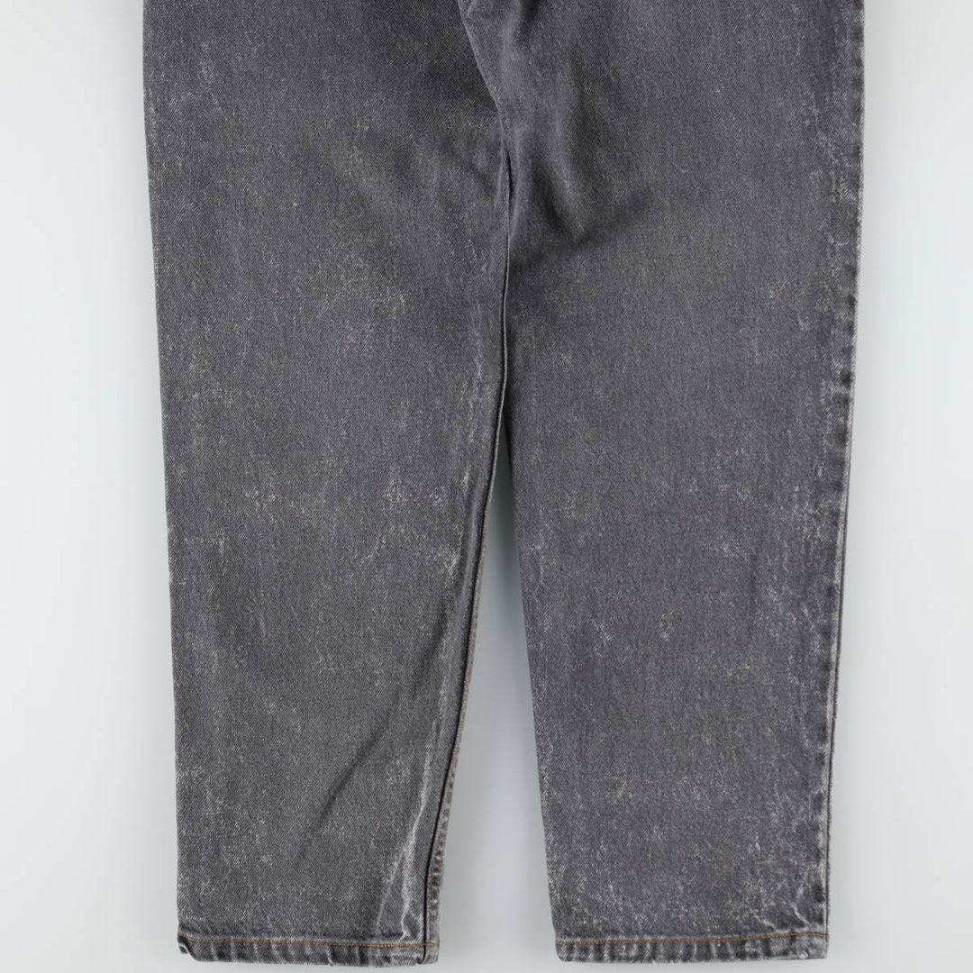 1990'S Levi's 550-0253 Black Denim Tapered Jeans, Made in USA, Men's Size W29 (approx.), Vintage cotton black type Vintage Second Hand