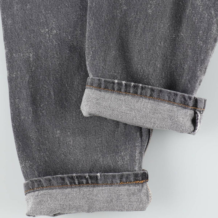 1990'S Levi's 550-0253 Black Denim Tapered Jeans, Made in USA, Men's Size W29 (approx.), Vintage cotton black type Vintage Second Hand