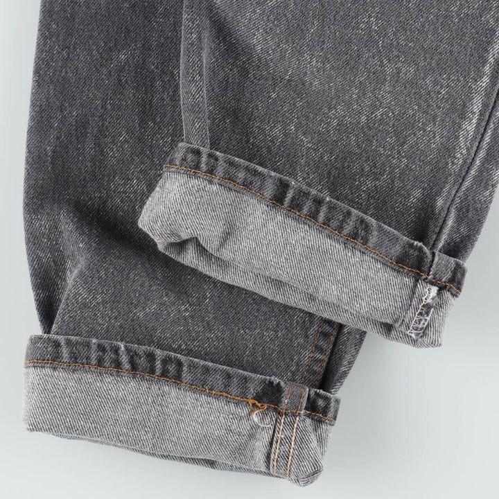 1990'S Levi's 550-0253 Black Denim Tapered Jeans, Made in USA, Men's Size W29 (approx.), Vintage cotton black type Vintage Second Hand