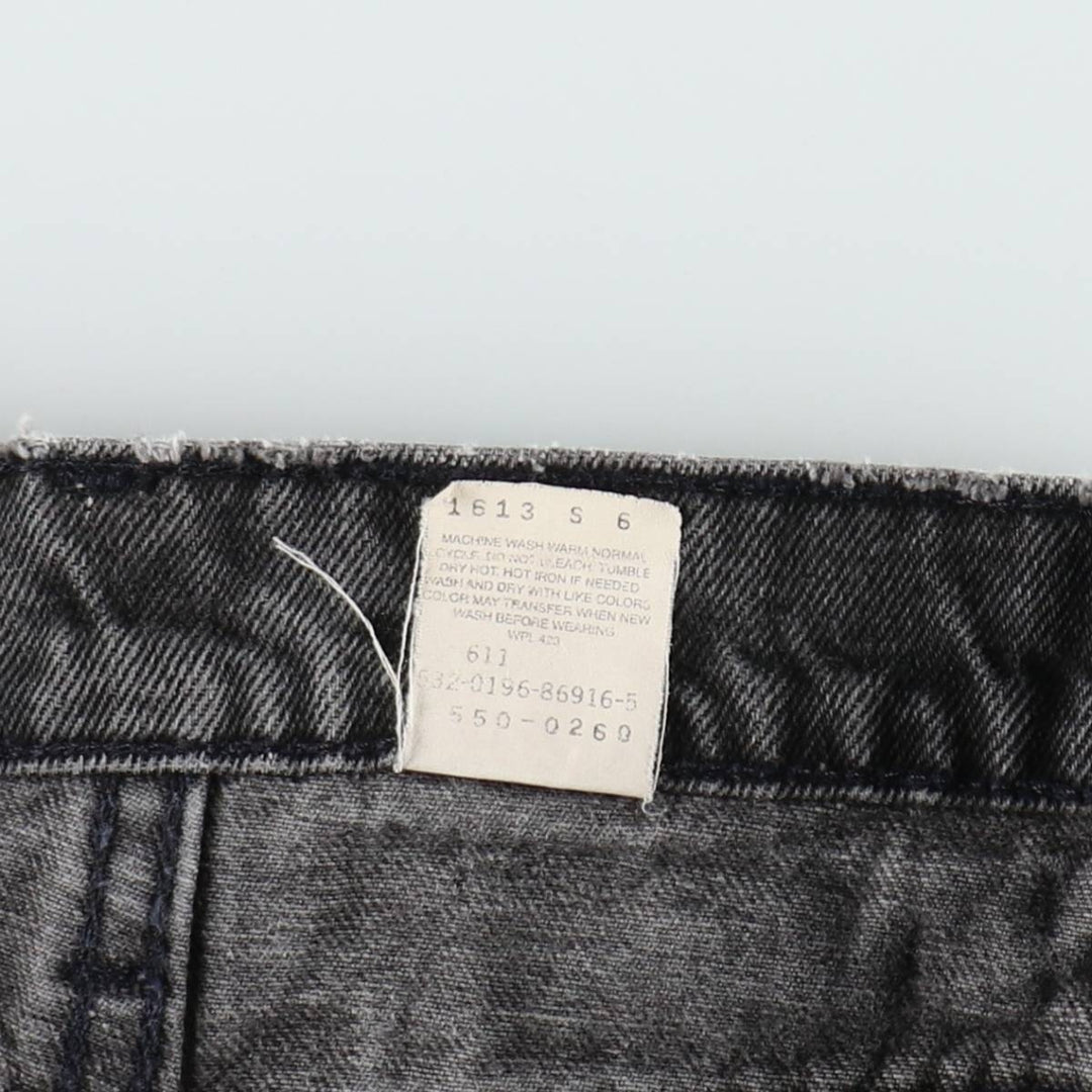 1990'S Levi's 550 Black Denim Tapered Jeans, Made in USA, Men's Size W30 (approx.), Vintage cotton black type Vintage Second Hand
