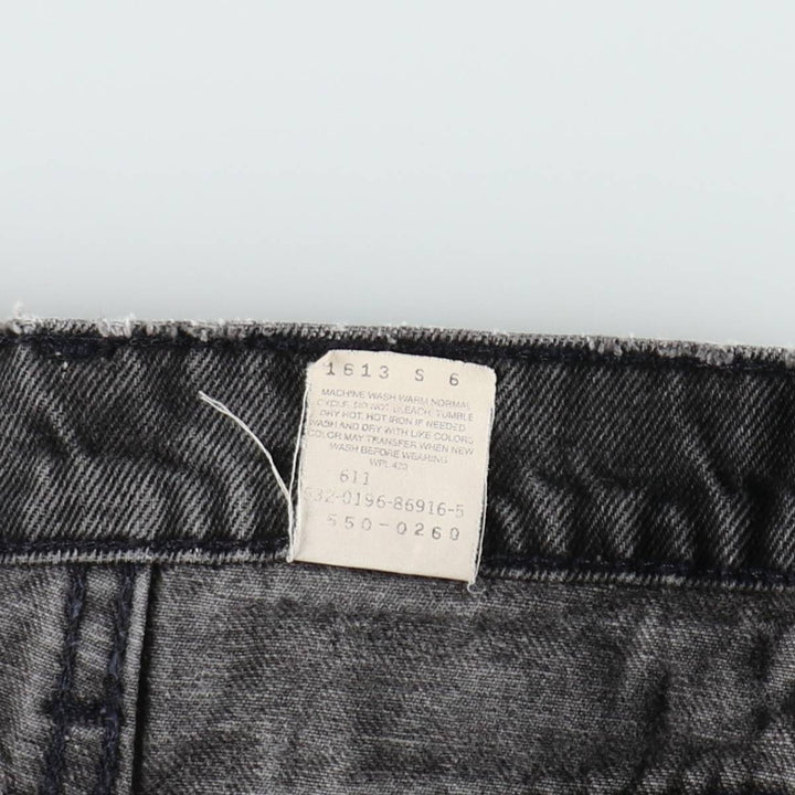 1990'S Levi's 550 Black Denim Tapered Jeans, Made in USA, Men's Size W30 (approx.), Vintage cotton black type Vintage Second Hand