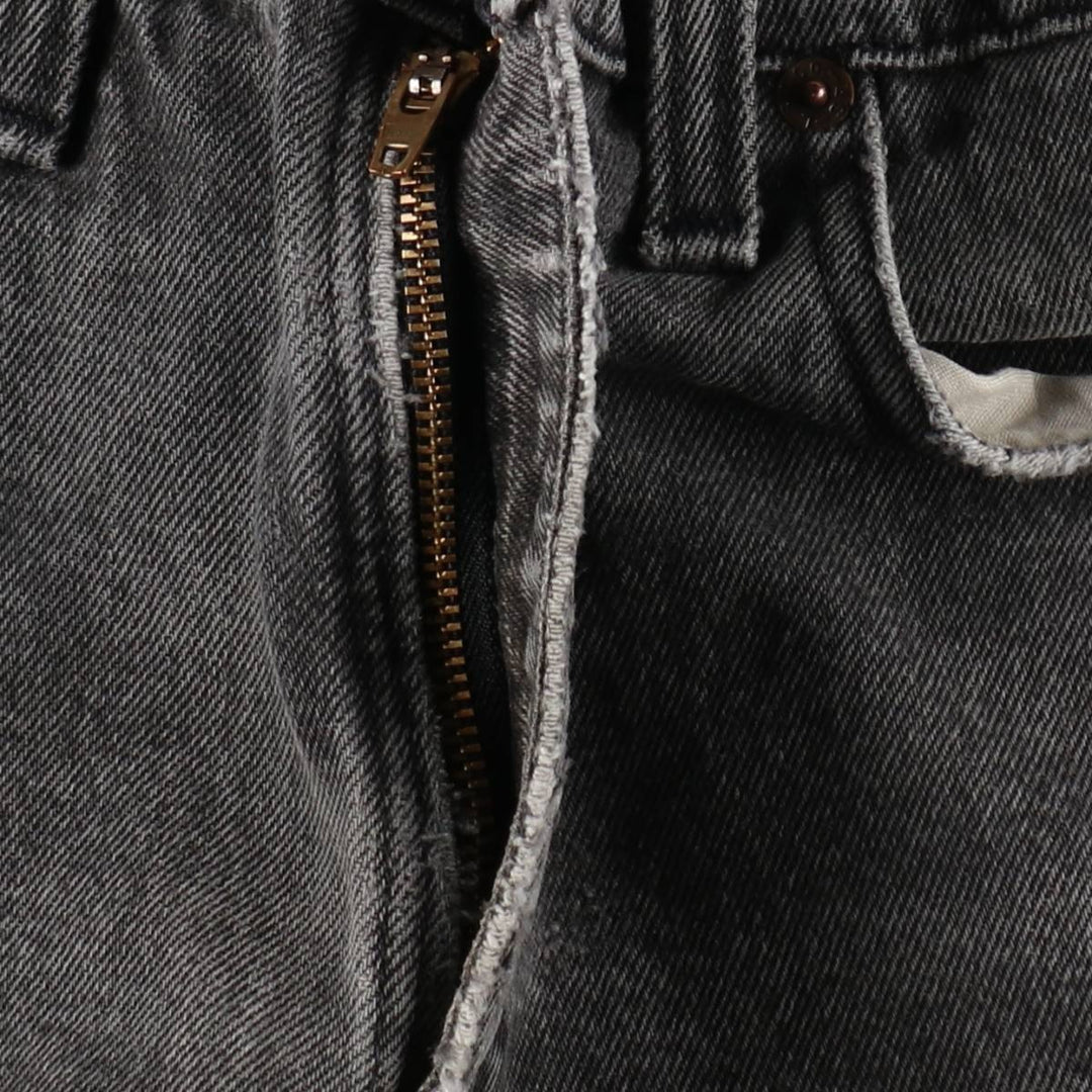 1990'S Levi's 550 Black Denim Tapered Jeans, Made in USA, Men's Size W30 (approx.), Vintage cotton black type Vintage Second Hand