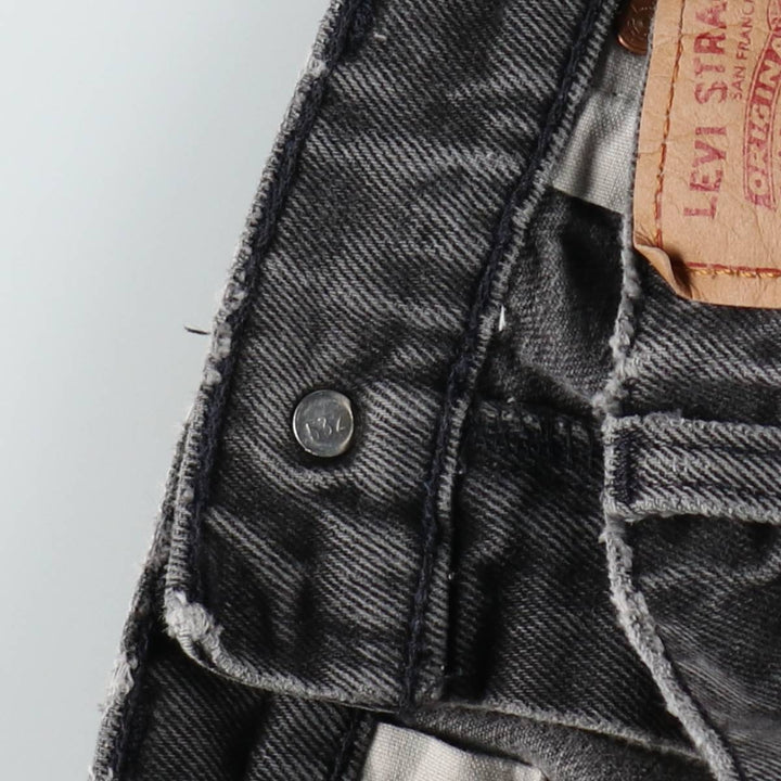1990'S Levi's 550 Black Denim Tapered Jeans, Made in USA, Men's Size W30 (approx.), Vintage cotton black type Vintage Second Hand