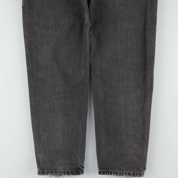 1990'S Levi's 550 Black Denim Tapered Jeans, Made in USA, Men's Size W30 (approx.), Vintage cotton black type Vintage Second Hand