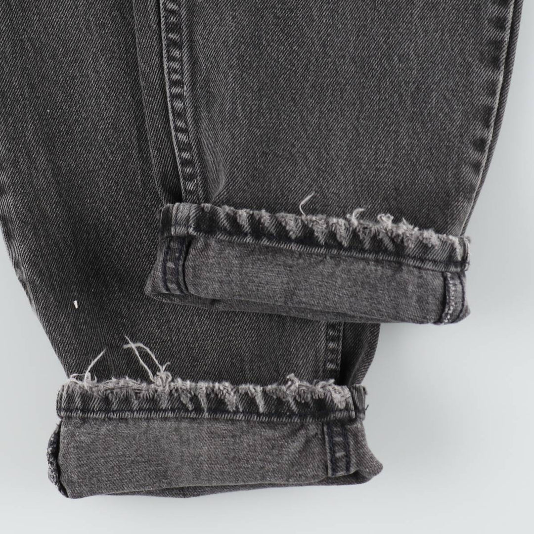 1990'S Levi's 550 Black Denim Tapered Jeans, Made in USA, Men's Size W30 (approx.), Vintage cotton black type Vintage Second Hand