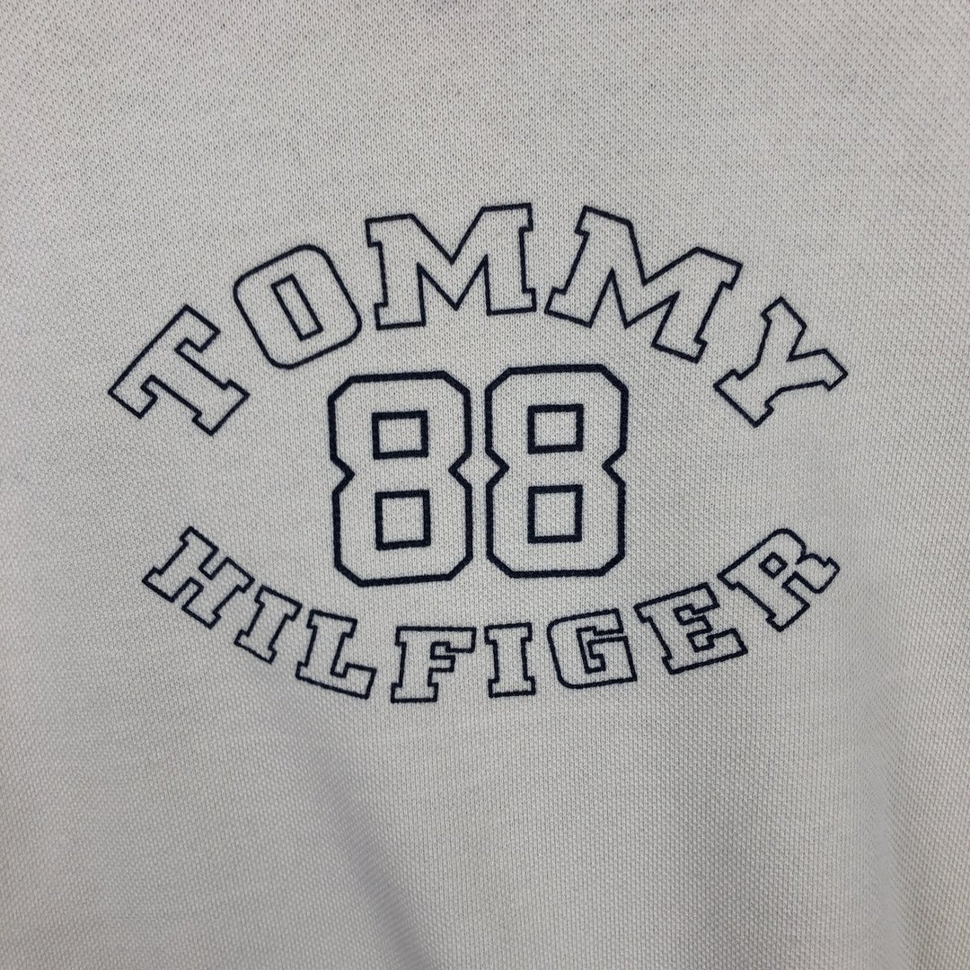 1990'S Tommy Hilfiger Long-Sleeve Polo Shirt, Women's Size M (approx.), Vintage cotton ivory Vintage Second Hand