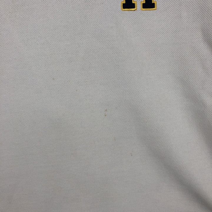 1990'S Tommy Hilfiger Long-Sleeve Polo Shirt, Women's Size M (approx.), Vintage cotton ivory Vintage Second Hand