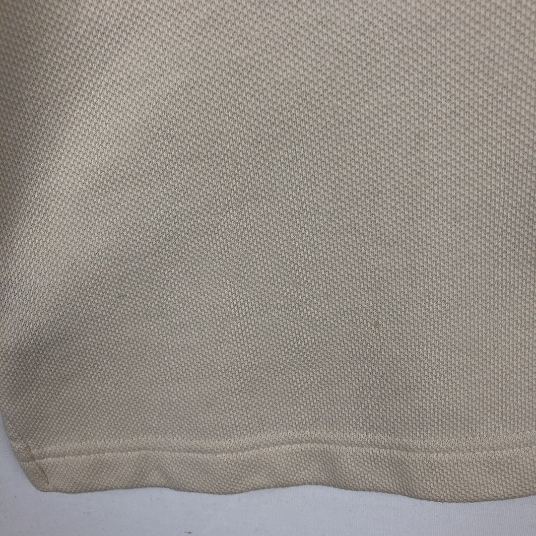 1990'S Tommy Hilfiger Long-Sleeve Polo Shirt, Women's Size M (approx.), Vintage cotton ivory Vintage Second Hand