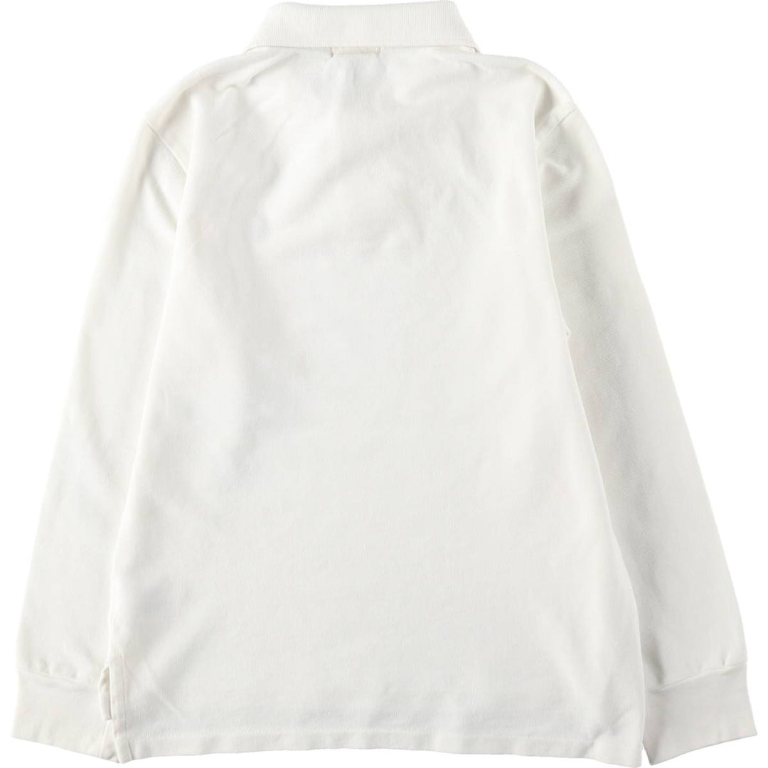 Ralph Lauren POLO by Ralph Lauren Long-Sleeve Polo Shirt, Women's Size S (approx.) cotton white type Vintage Second Hand