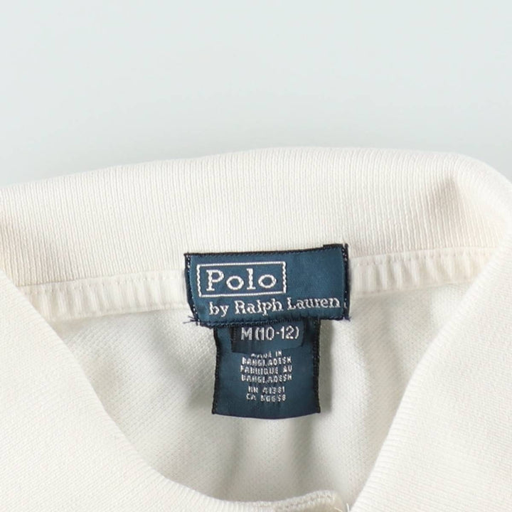 Ralph Lauren POLO by Ralph Lauren Long-Sleeve Polo Shirt, Women's Size S (approx.) cotton white type Vintage Second Hand