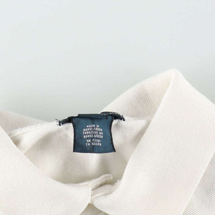 Ralph Lauren POLO by Ralph Lauren Long-Sleeve Polo Shirt, Women's Size S (approx.) cotton white type Vintage Second Hand