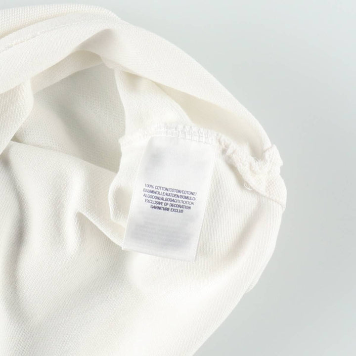 Ralph Lauren POLO by Ralph Lauren Long-Sleeve Polo Shirt, Women's Size S (approx.) cotton white type Vintage Second Hand