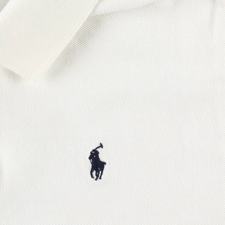 Ralph Lauren POLO by Ralph Lauren Long-Sleeve Polo Shirt, Women's Size S (approx.) cotton white type Vintage Second Hand
