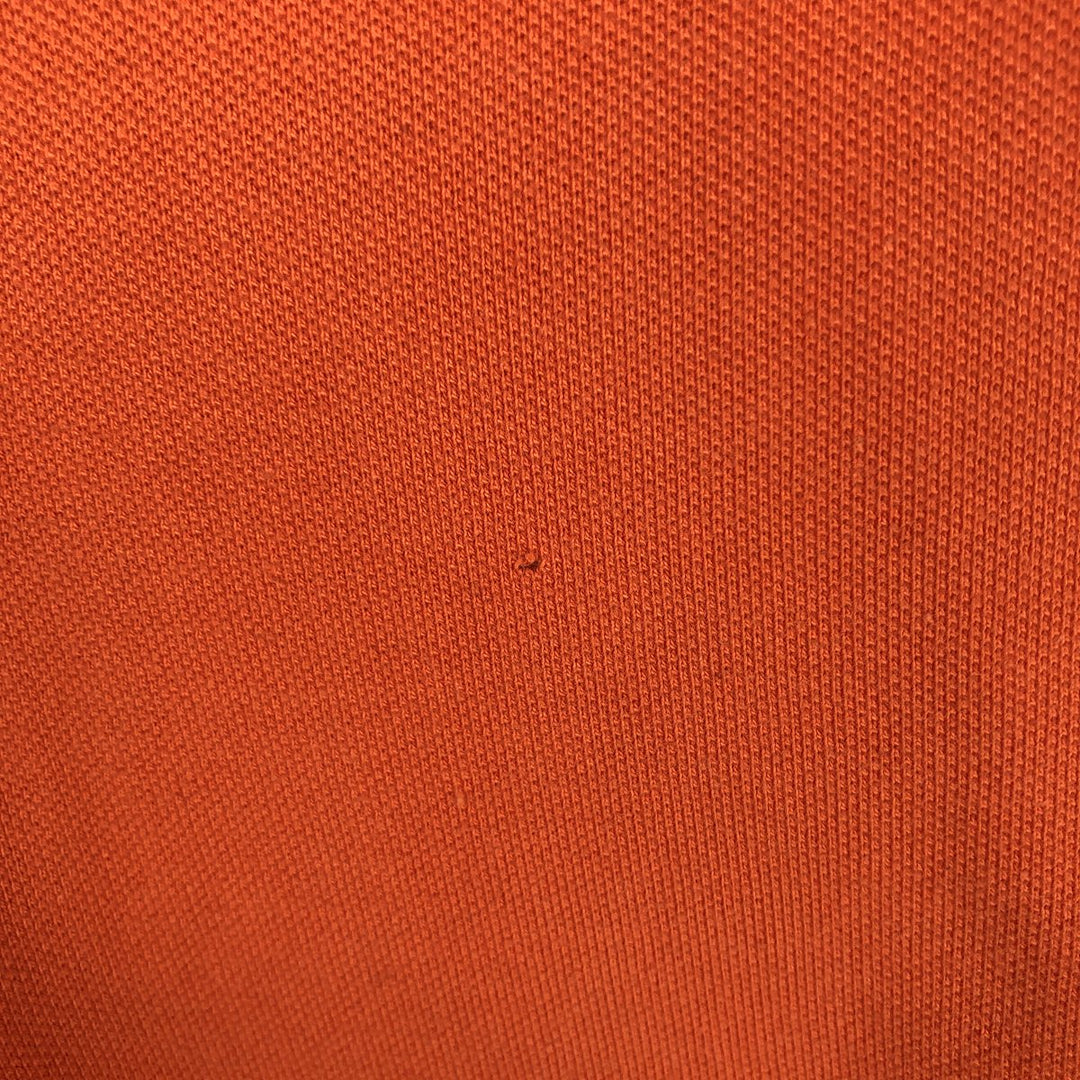 Ralph Lauren POLO by Ralph Lauren Long-Sleeve Polo Shirt, Women's Size M (approx.) cotton orange type Vintage Second Hand