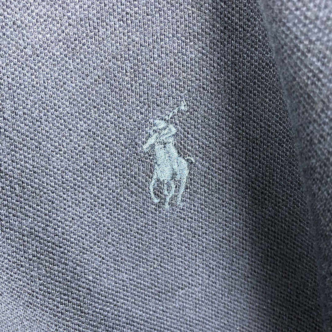 Ralph Lauren long-sleeved polo shirt, women's size L cotton navy blue type Vintage Second Hand