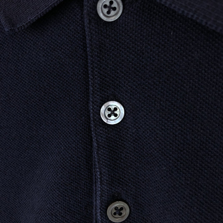 Ralph Lauren long-sleeved polo shirt, women's size L cotton navy blue type Vintage Second Hand