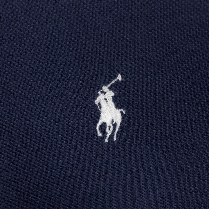Ralph Lauren RALPH LAUREN SPORT Long-Sleeve Polo Shirt, Women's Size L (approx.) cotton navy blue type Vintage Second Hand