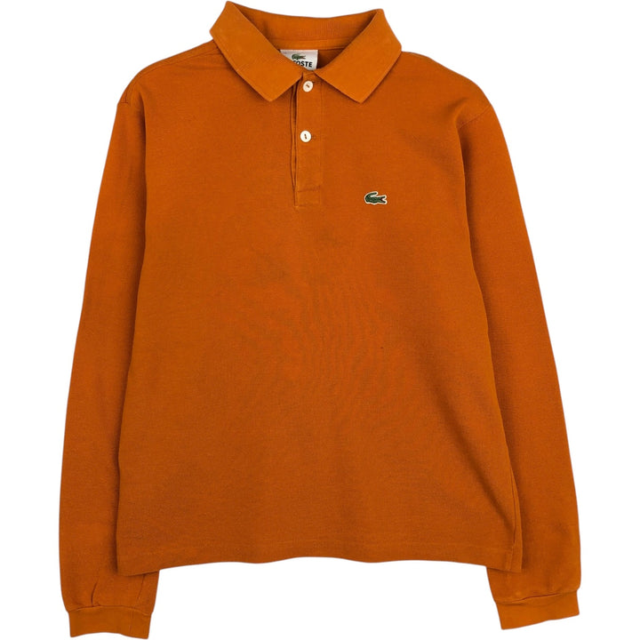 Lacoste long-sleeved polo shirt, women's size S (approx.) cotton orange type Vintage Second Hand