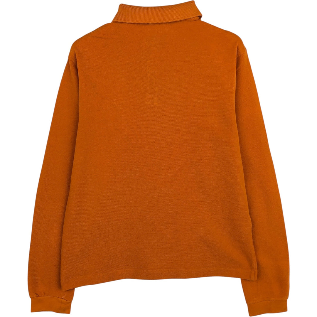 Lacoste long-sleeved polo shirt, women's size S (approx.) cotton orange type Vintage Second Hand