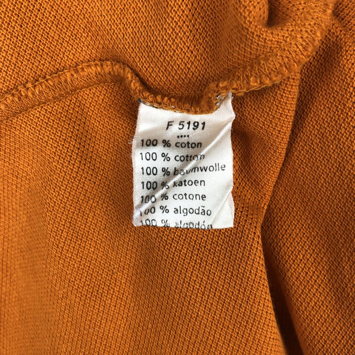 Lacoste long-sleeved polo shirt, women's size S (approx.) cotton orange type Vintage Second Hand