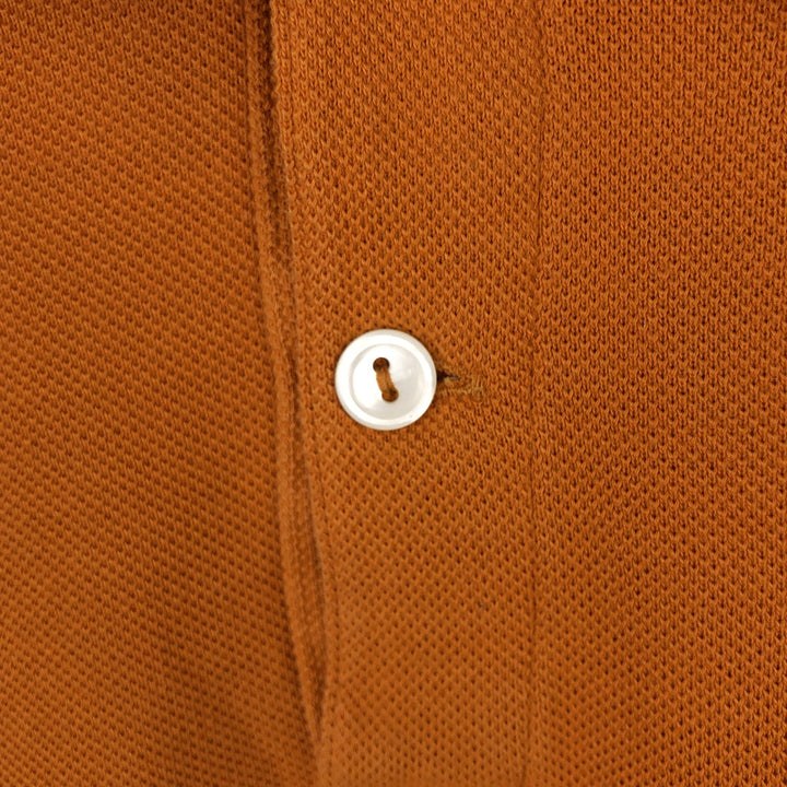 Lacoste long-sleeved polo shirt, women's size S (approx.) cotton orange type Vintage Second Hand