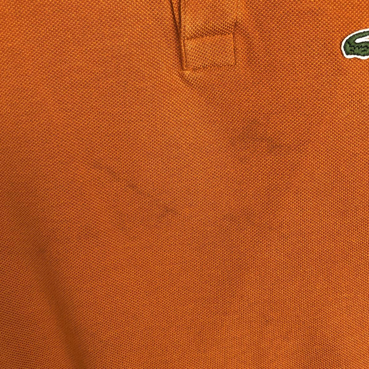 Lacoste long-sleeved polo shirt, women's size S (approx.) cotton orange type Vintage Second Hand