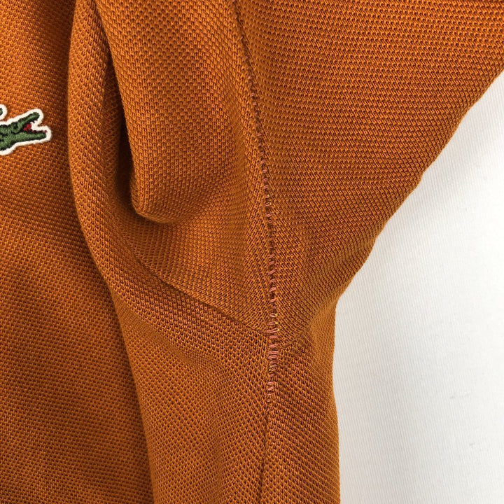 Lacoste long-sleeved polo shirt, women's size S (approx.) cotton orange type Vintage Second Hand