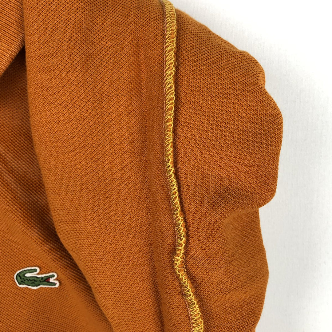 Lacoste long-sleeved polo shirt, women's size S (approx.) cotton orange type Vintage Second Hand