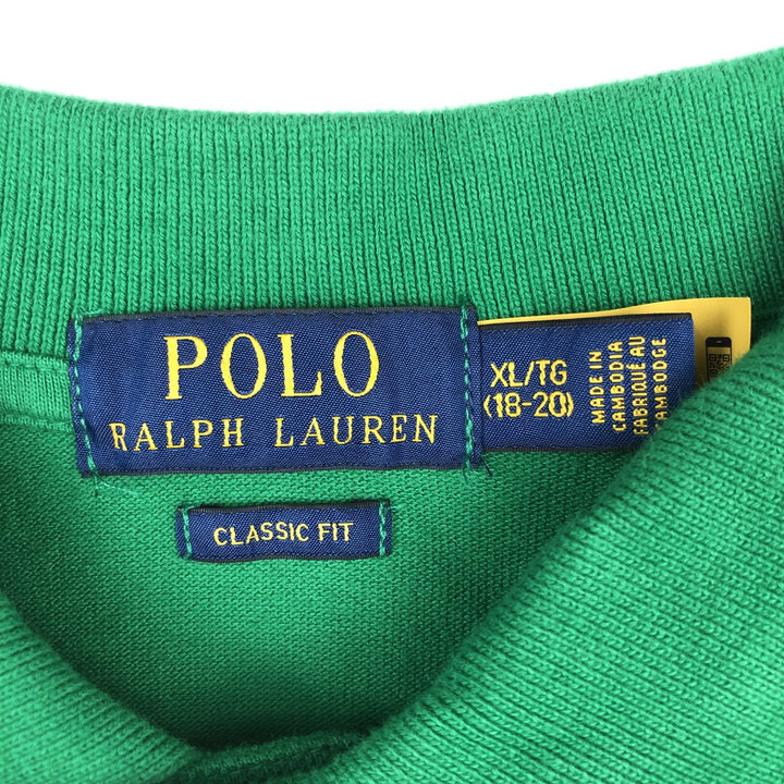 Ralph Lauren POLO RALPH LAUREN CLASSIC FIT Long-Sleeve Polo Shirt, Women's Size M (approx.) cotton green type Vintage Second Hand