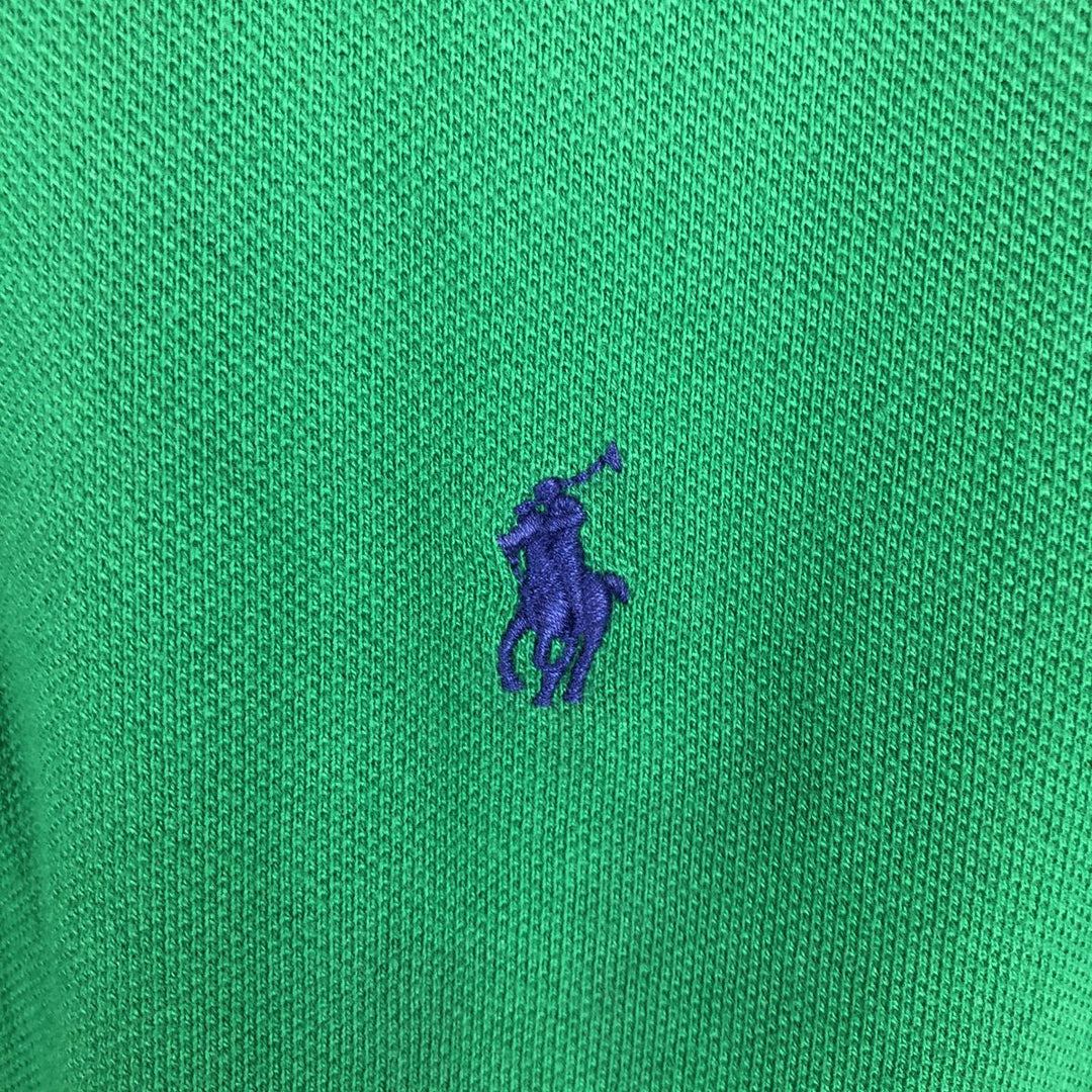 Ralph Lauren POLO RALPH LAUREN CLASSIC FIT Long-Sleeve Polo Shirt, Women's Size M (approx.) cotton green type Vintage Second Hand