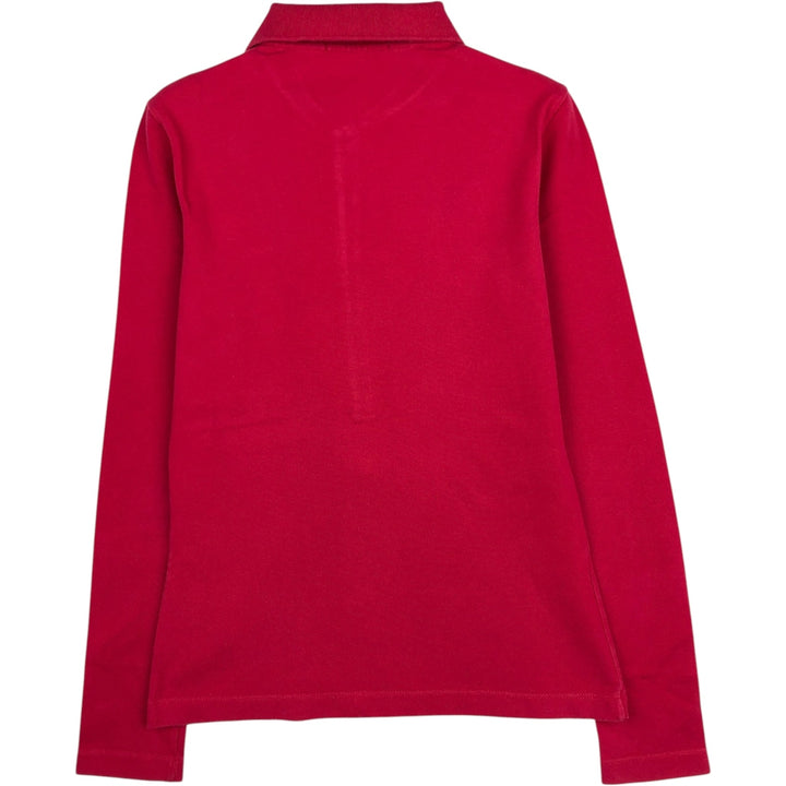 Lacoste long-sleeved polo shirt, women's size XS (approx.) cotton pink type Vintage Second Hand