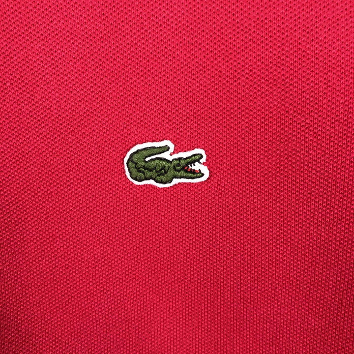 Lacoste long-sleeved polo shirt, women's size XS (approx.) cotton pink type Vintage Second Hand