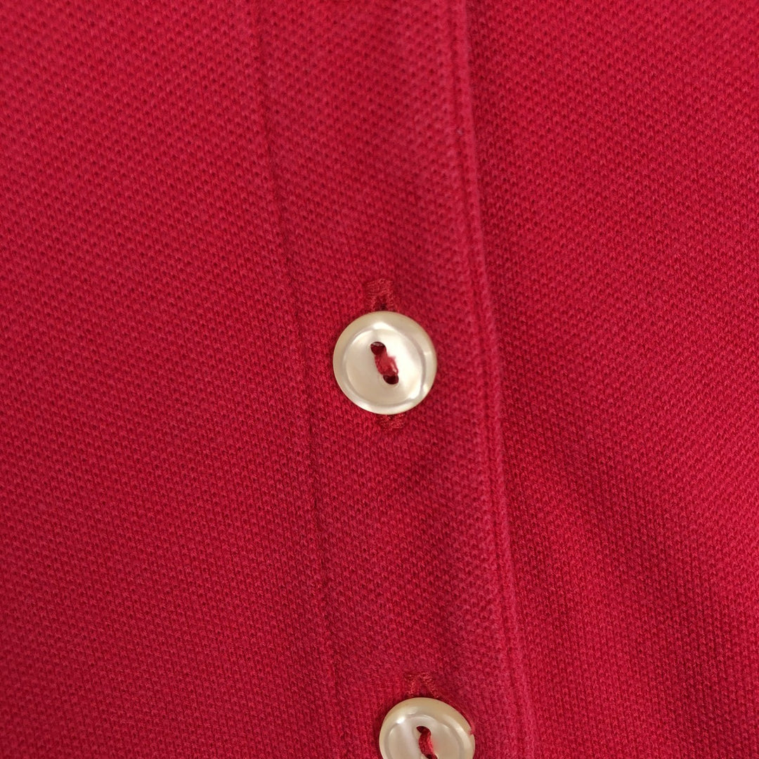 Lacoste long-sleeved polo shirt, women's size XS (approx.) cotton pink type Vintage Second Hand