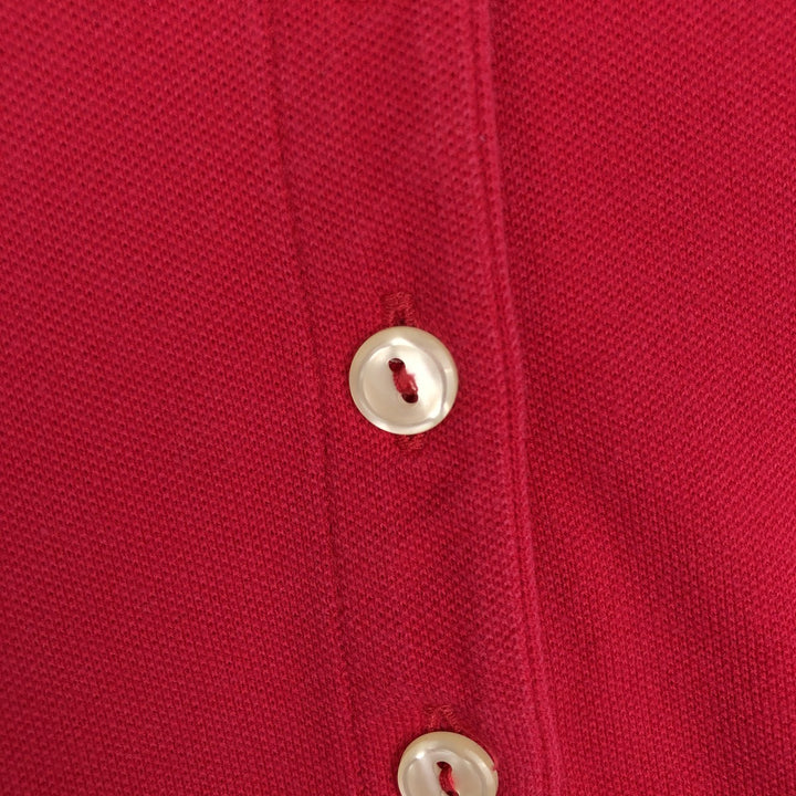 Lacoste long-sleeved polo shirt, women's size XS (approx.) cotton pink type Vintage Second Hand
