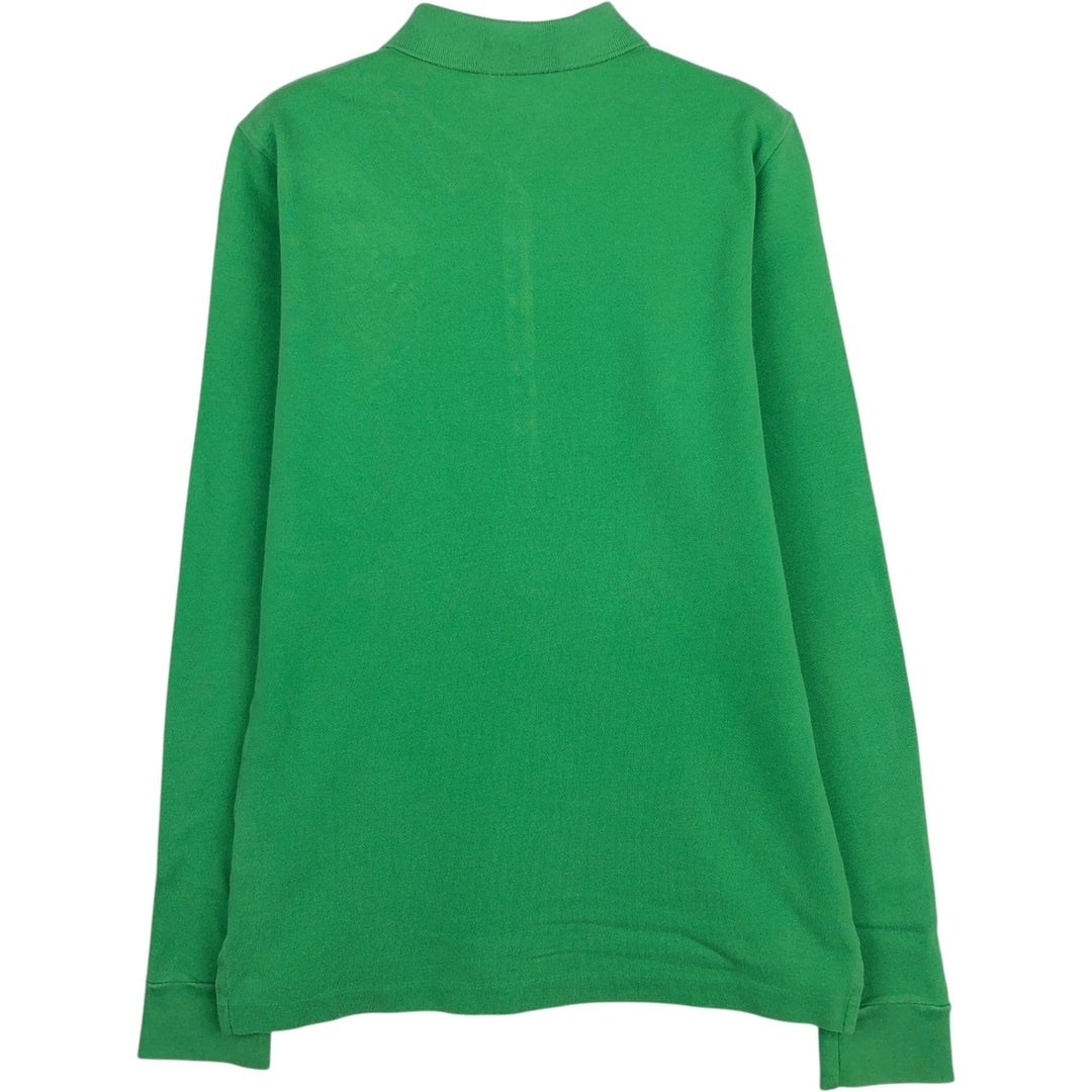 Ralph Lauren THE SKINNY POLO Long-Sleeve Polo Shirt, Women's Size L (approx.) cotton green type yellow green Vintage Second Hand
