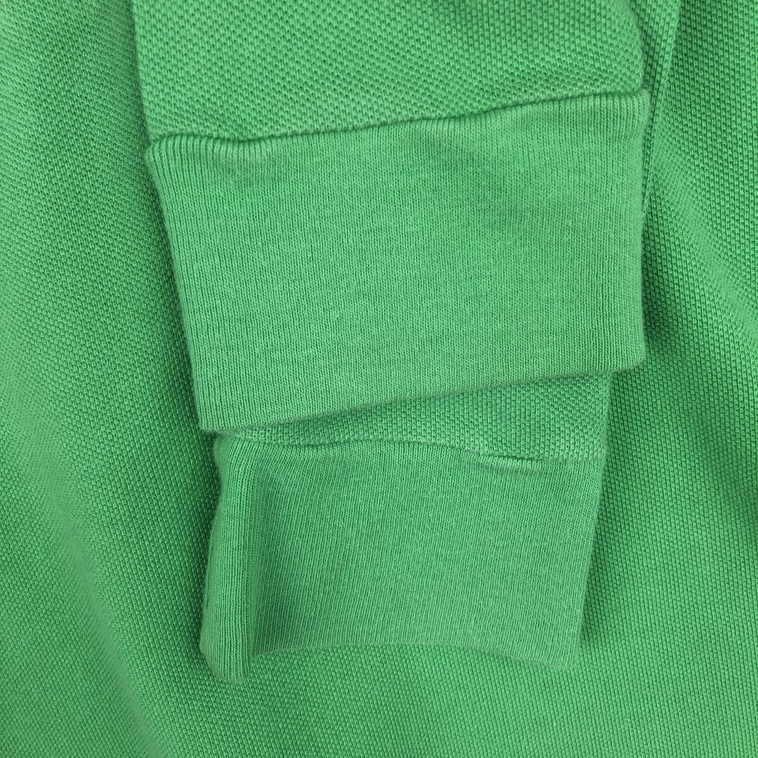 Ralph Lauren THE SKINNY POLO Long-Sleeve Polo Shirt, Women's Size L (approx.) cotton green type yellow green Vintage Second Hand
