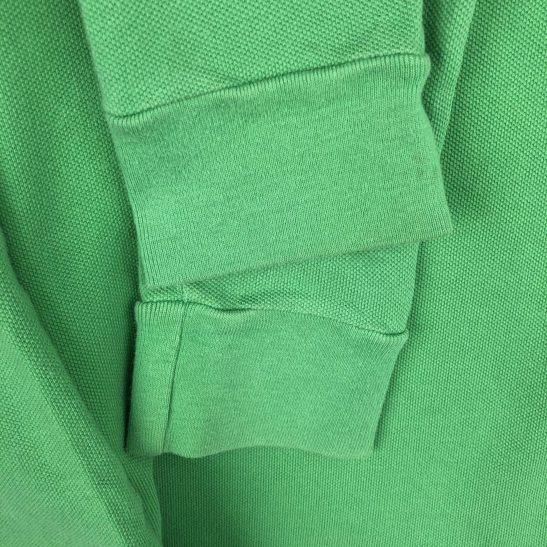 Ralph Lauren THE SKINNY POLO Long-Sleeve Polo Shirt, Women's Size L (approx.) cotton green type yellow green Vintage Second Hand