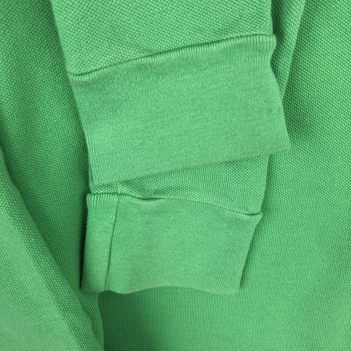 Ralph Lauren THE SKINNY POLO Long-Sleeve Polo Shirt, Women's Size L (approx.) cotton green type yellow green Vintage Second Hand